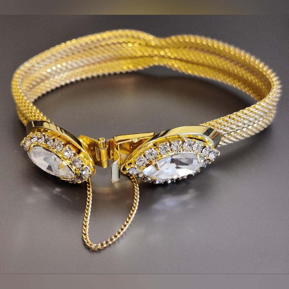 Vintage Gold Mesh Metal Bracelet